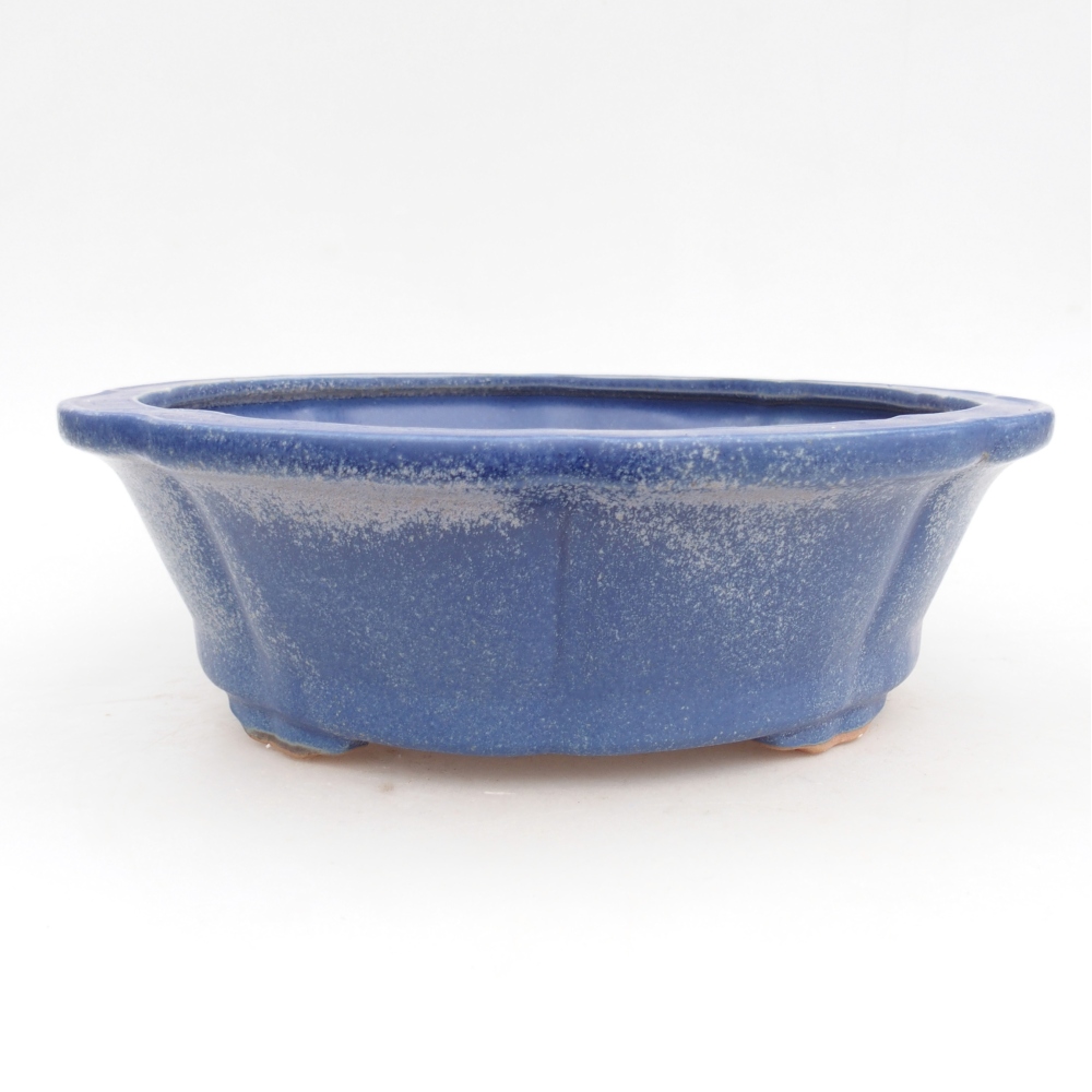 Bol à bonsaï en céramique 26,5 x 26,5 x 8,5 cm, couleur bleu