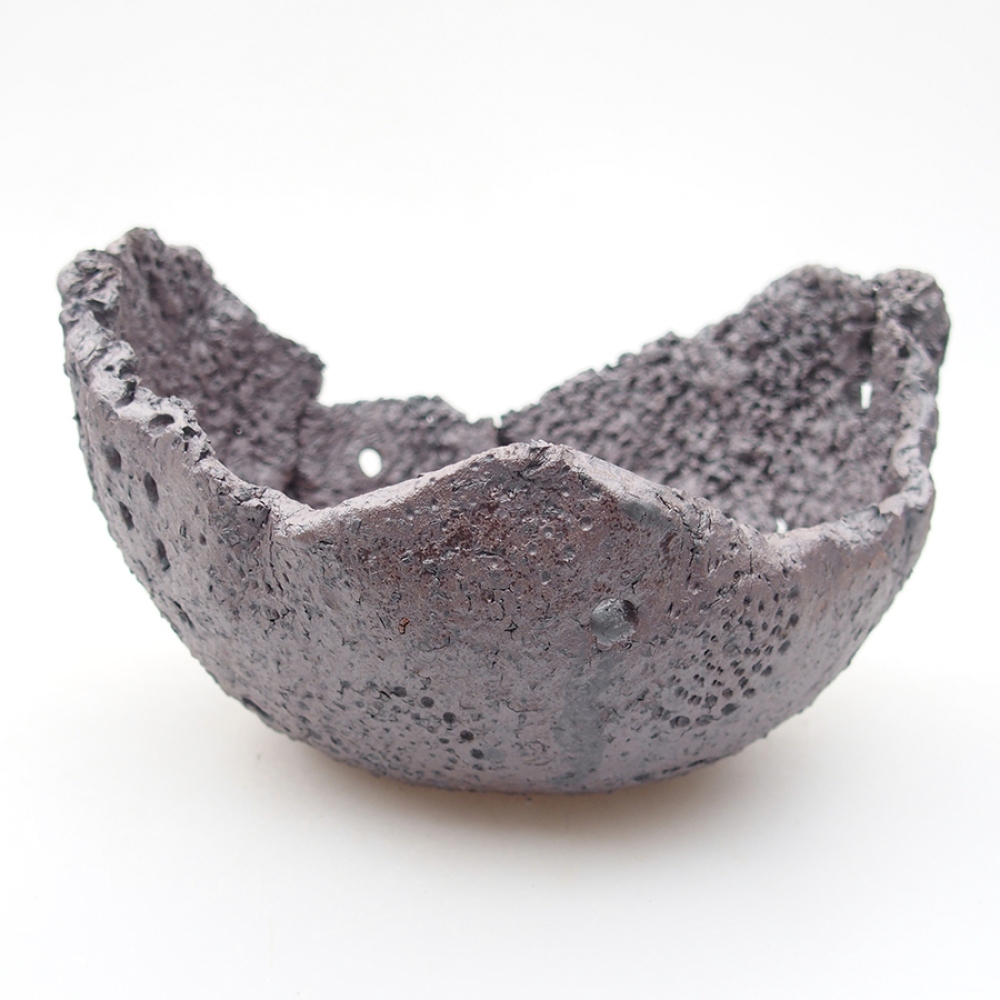 Coque en céramique 14 x 12,5 x 8 cm , couleur métallique