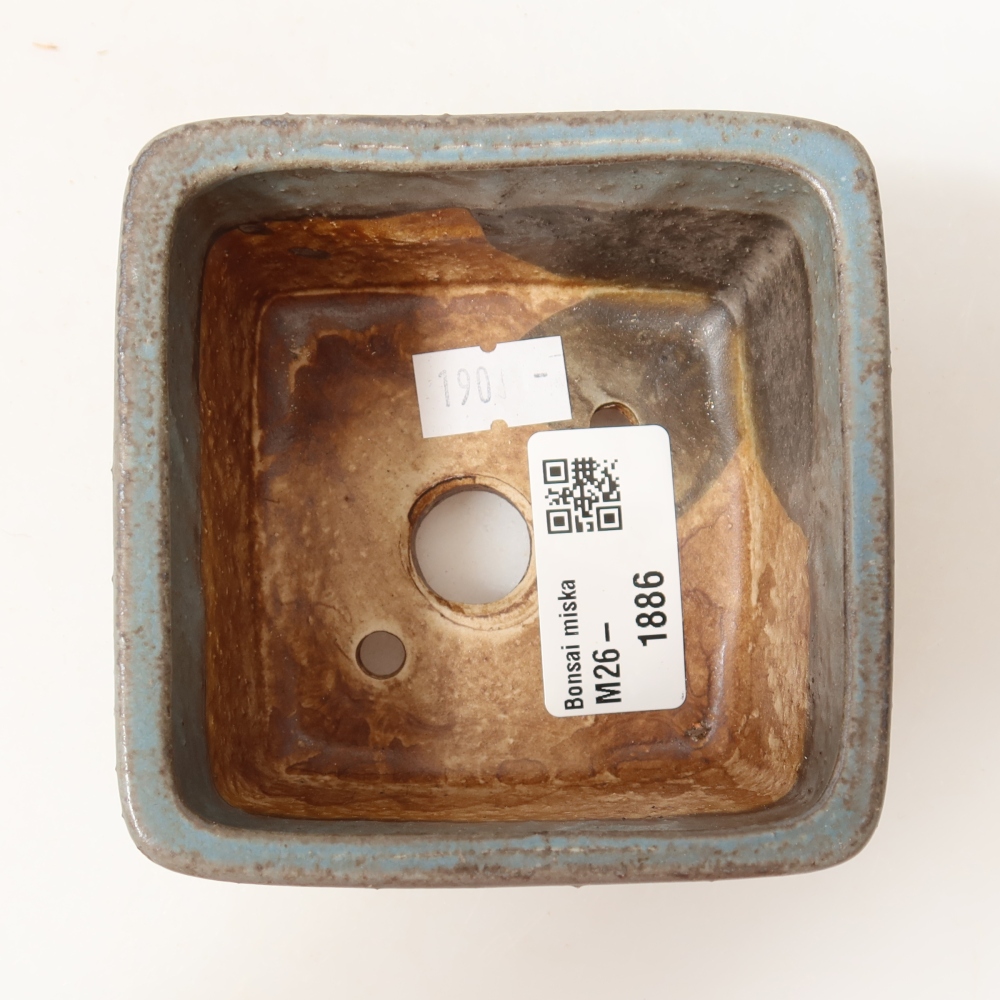 Bol à bonsaï en céramique 8,5 x 8,5 x 5,5 cm, couleur bleu