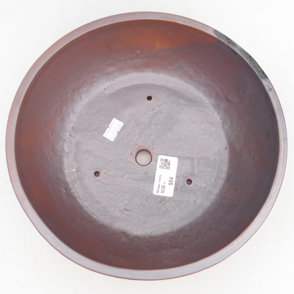 Bol bonsaï en céramique 24,5 x 24,5 x 7,5 cm, couleur métal