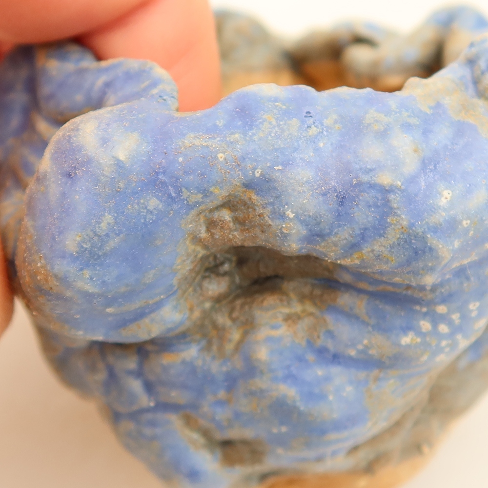 Coquille en céramique  5 x 4 x 5 cm, couleur bleue