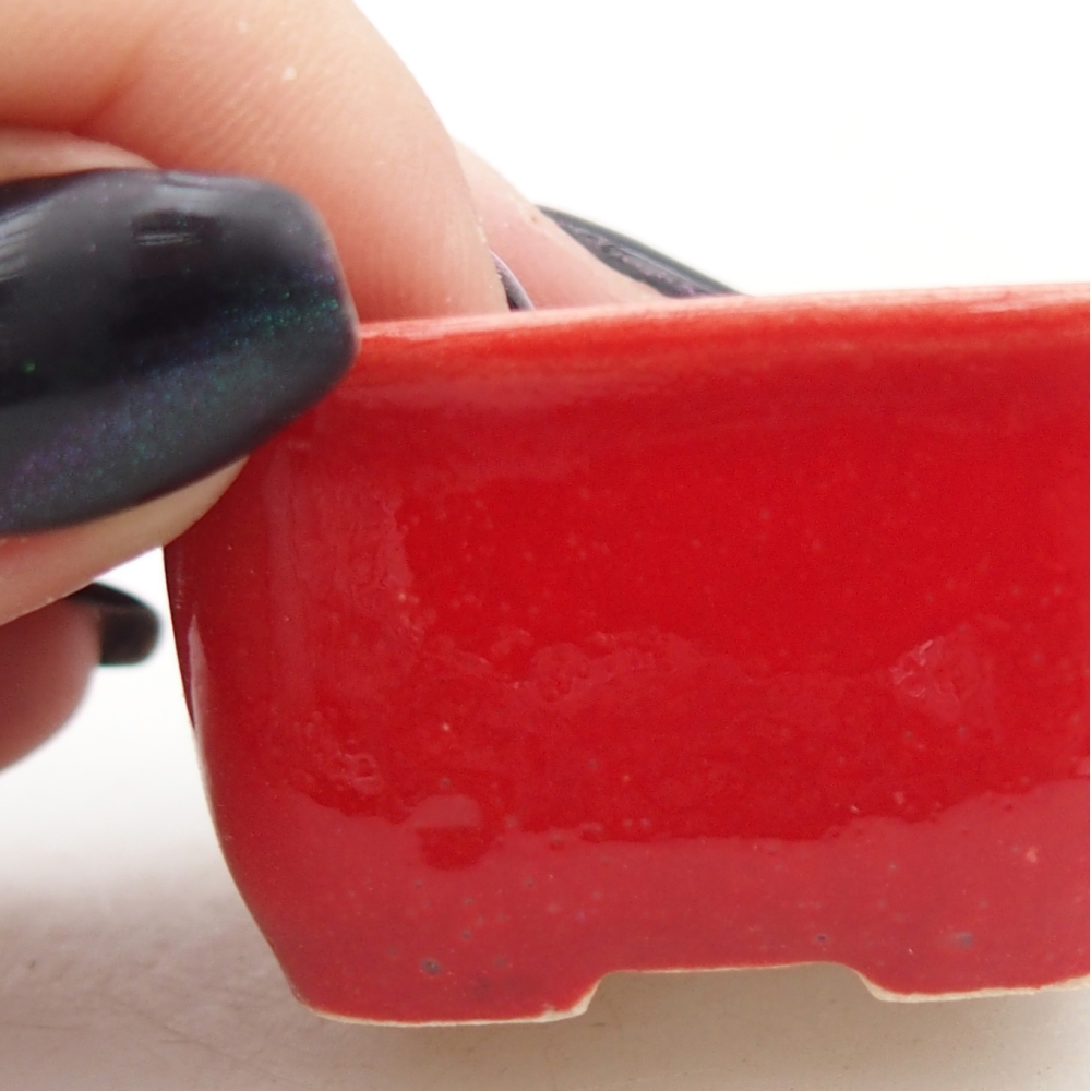 Mini bol bonsaï 4 x 3,5 x 2,5 cm, couleur rouge