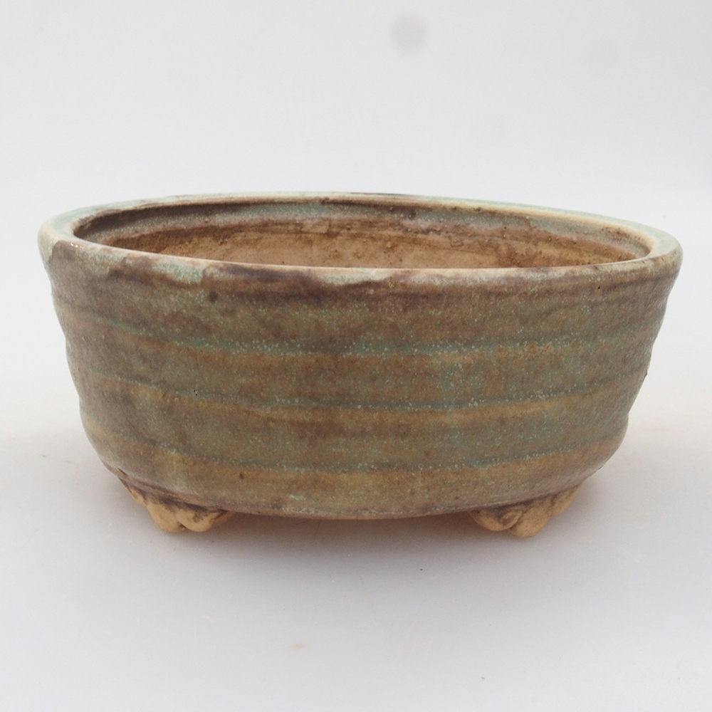 Bol à bonsaï en céramique 10 x 8,5 x 4 cm, brun