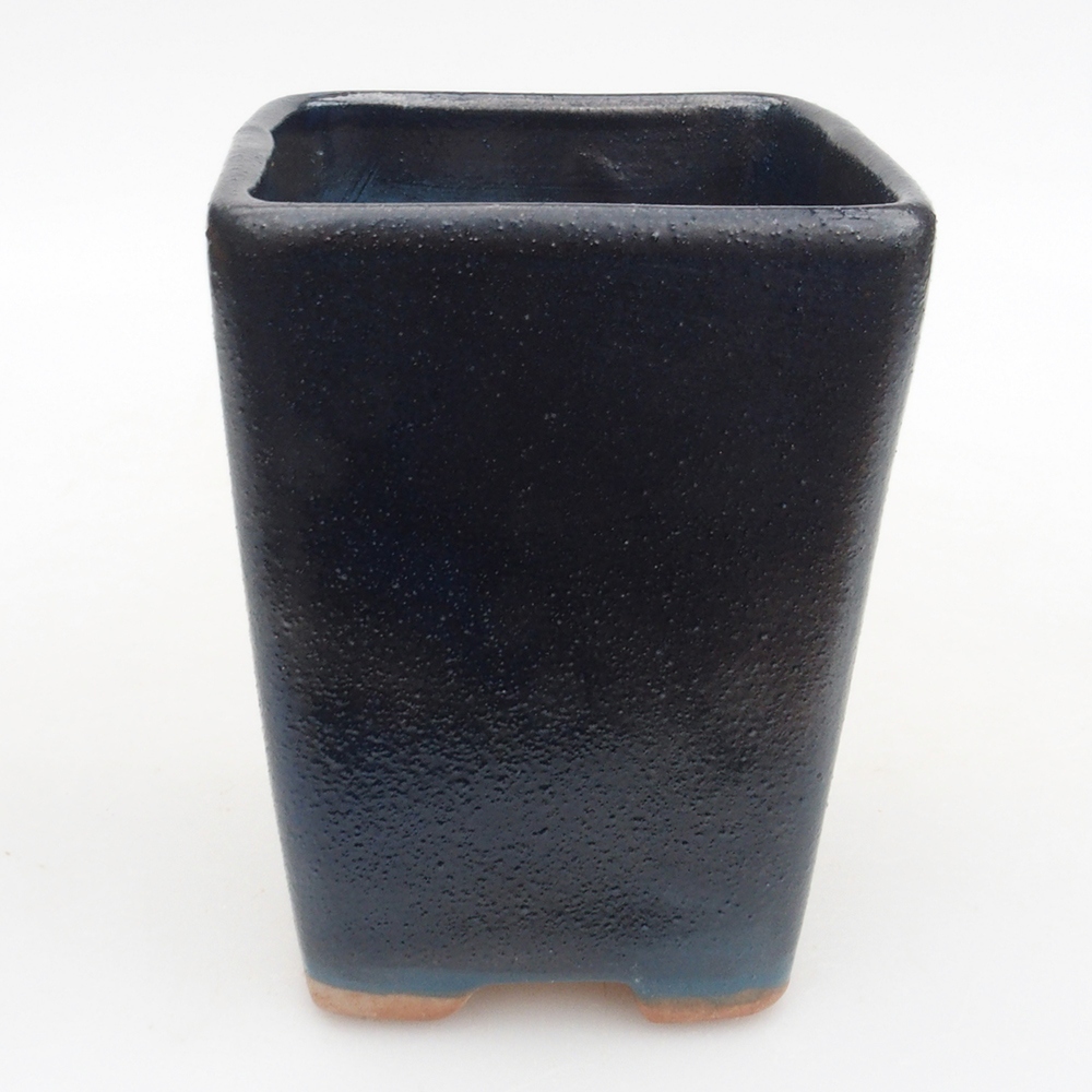 Bol à bonsaï en céramique 8 x 8 x 10,5 cm, couleur bleu