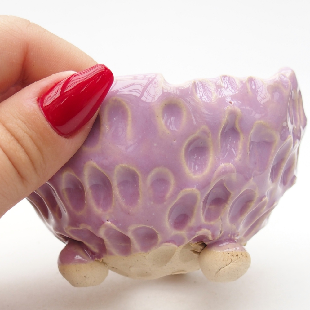 Coquille en céramique 8,5 x 8 x 6,5 cm , couleur violet