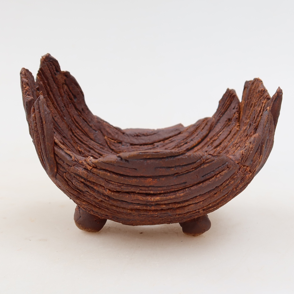 Coquille en céramique  10,5 x 9 x 7,5 cm, couleur marron