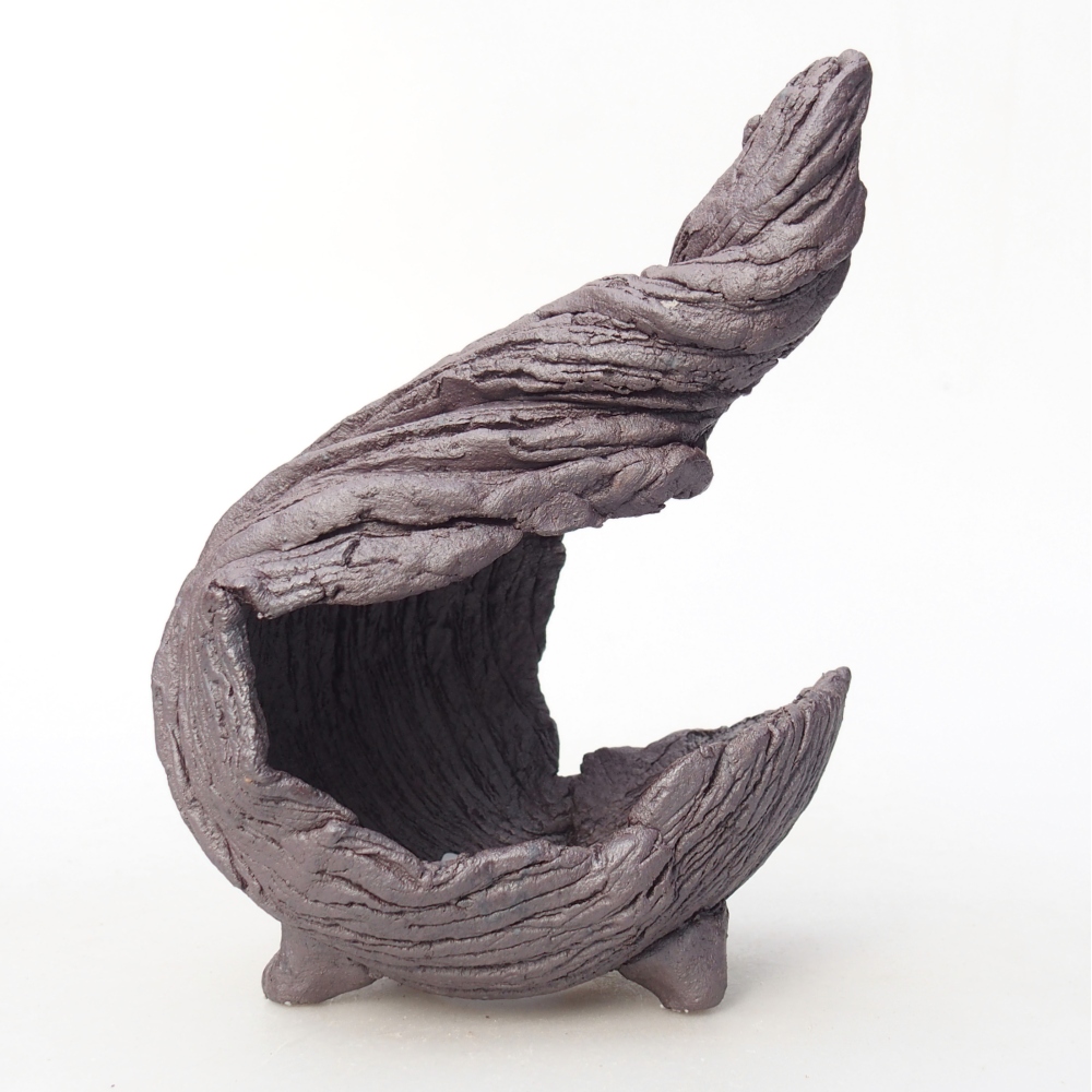 Coquille en céramique 10 x 8,5 x 12,5 cm , couleur métallique