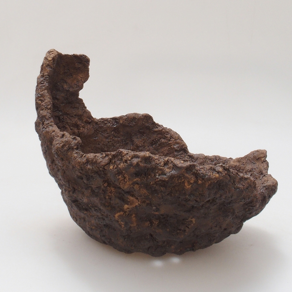 Coquille en céramique 16 x 16 x 16 cm , couleur marron