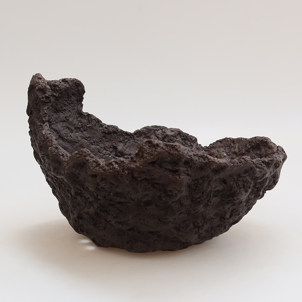 Coquille en céramique 18 x 16 x 13 cm, couleur marron