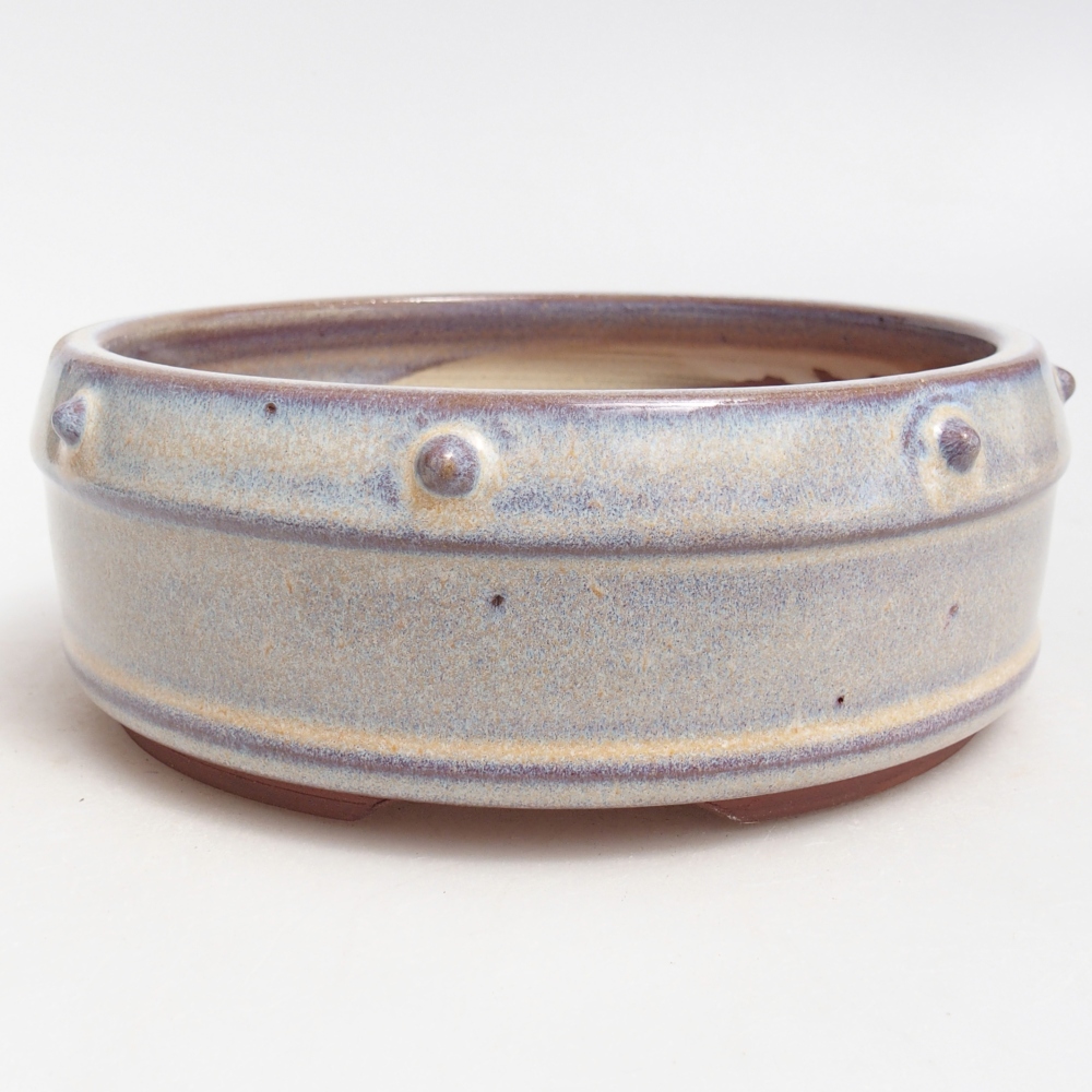 Bol à bonsaï en céramique 16 x 16 x 6 cm, couleur bleu