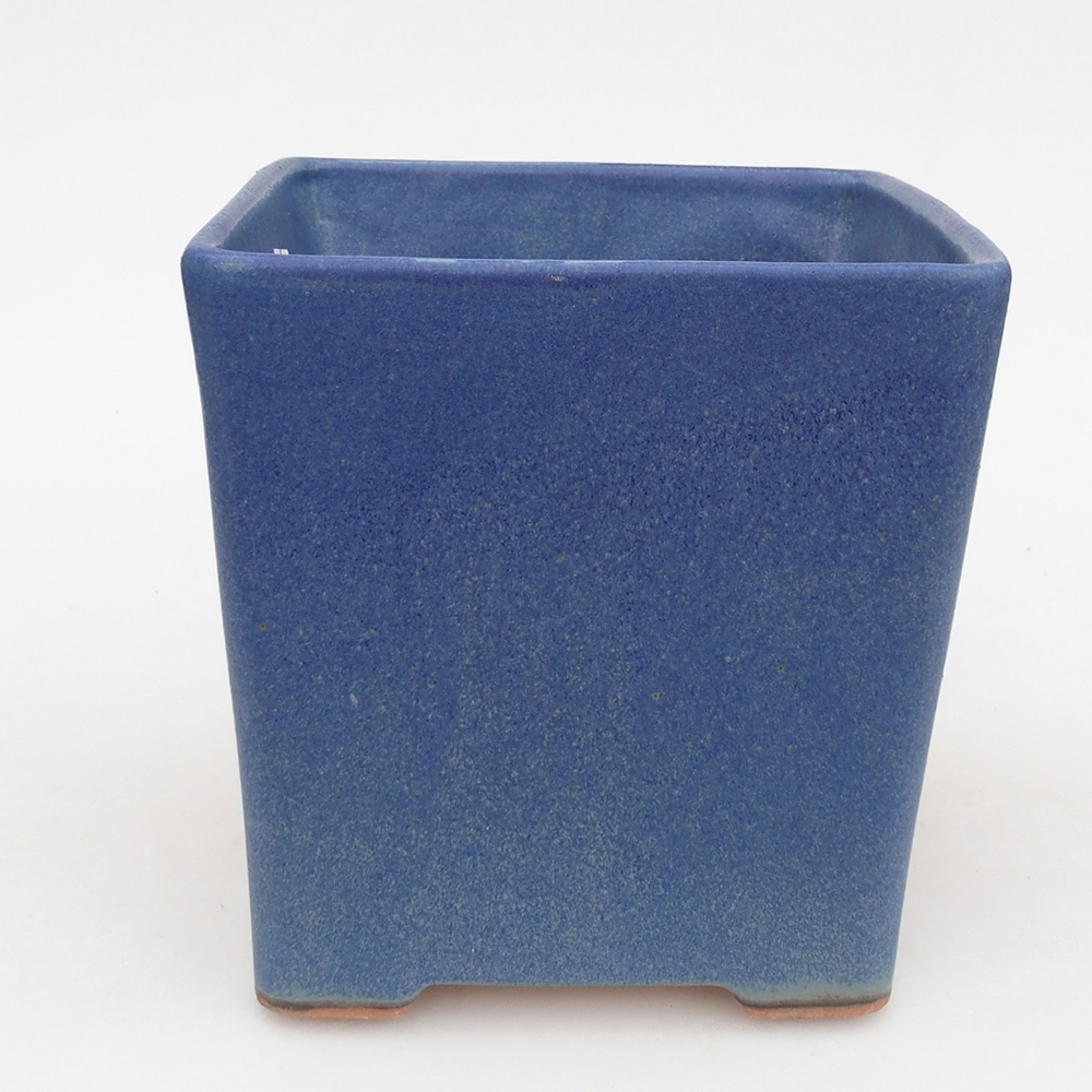 Bol à bonsaï en céramique 13 x 13 x 13 cm, couleur bleu
