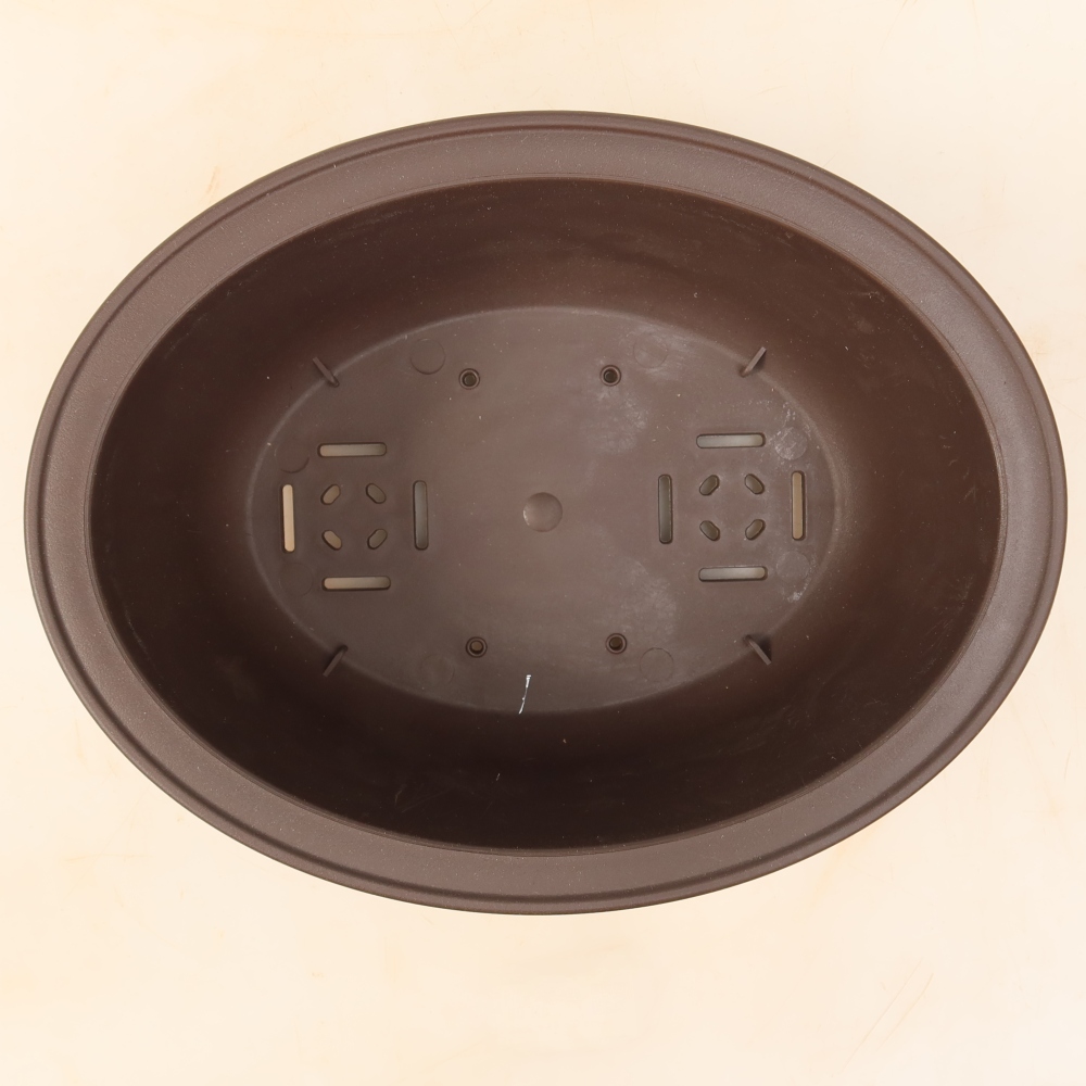 Pot à bonsaï en plastique MP-28 marron - 24,5 x 19 x 9 cm