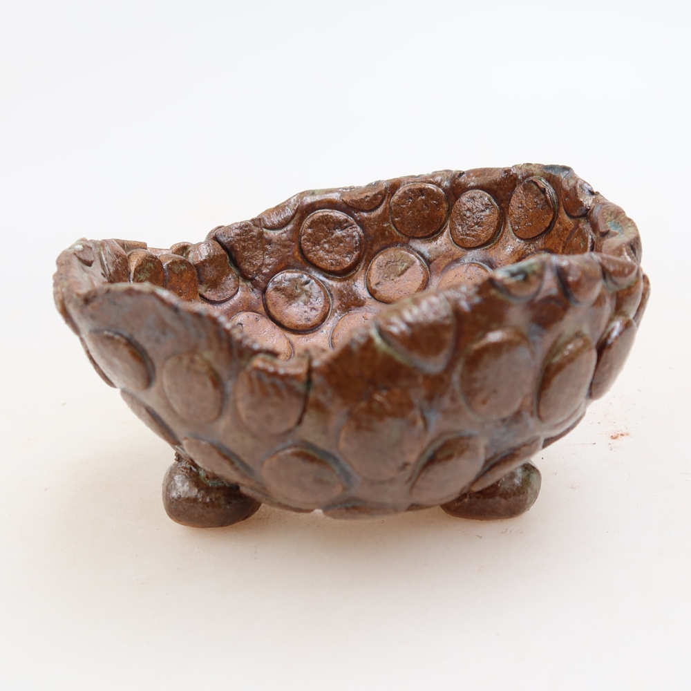 Coquille en céramique  8,5 x 8,5 x 5 cm, couleur brun-vert