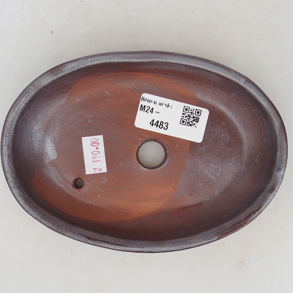 Bol à bonsaï en céramique 15,5 x 11 x 2,5 cm, brun