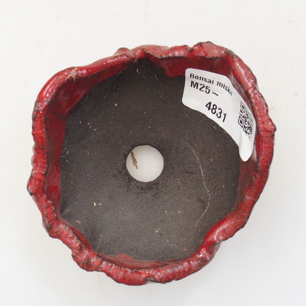 Coquille en céramique 8 x 7,5 x 5 cm , couleur rouge