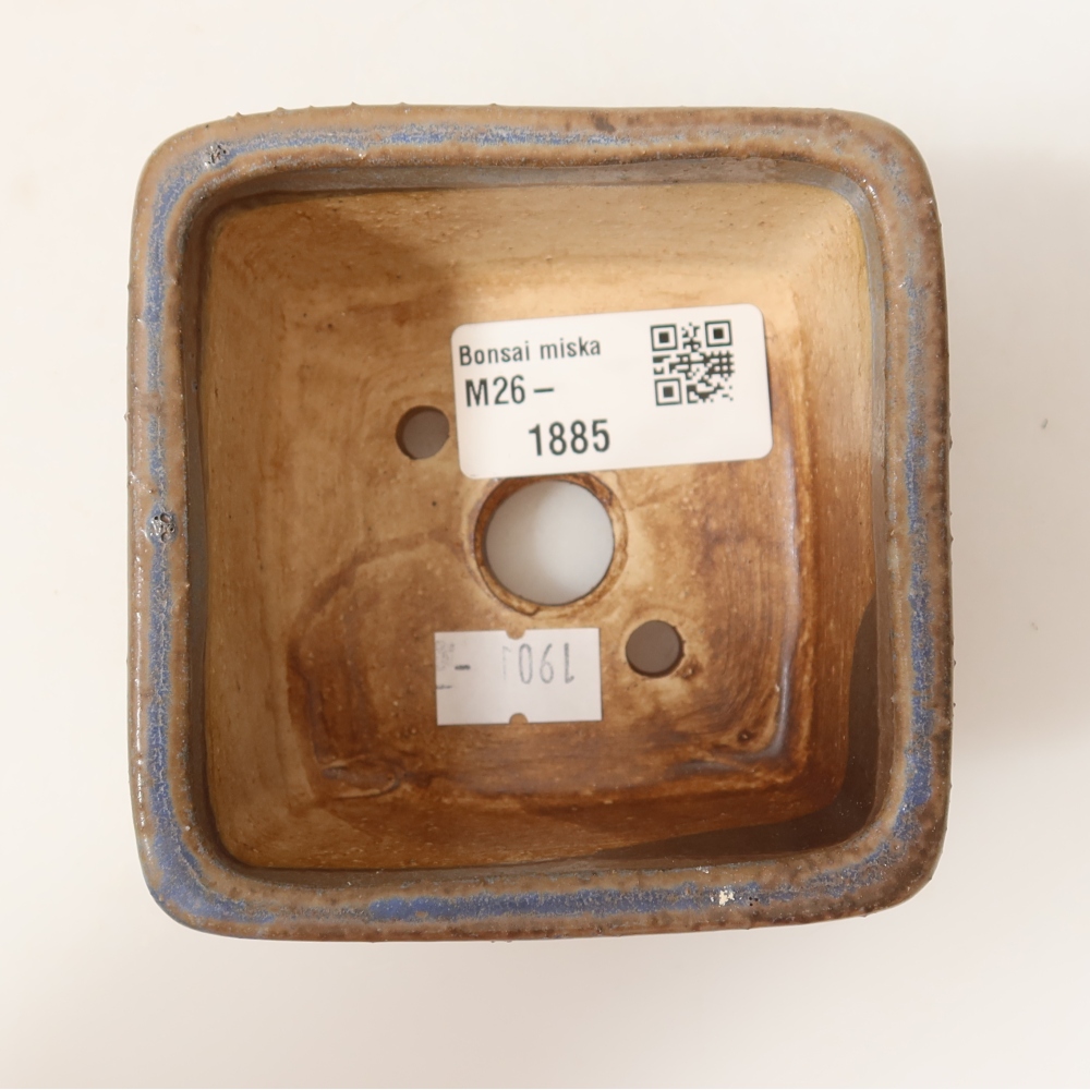Bol à bonsaï en céramique 8,5 x 8,5 x 5,5 cm, couleur bleu