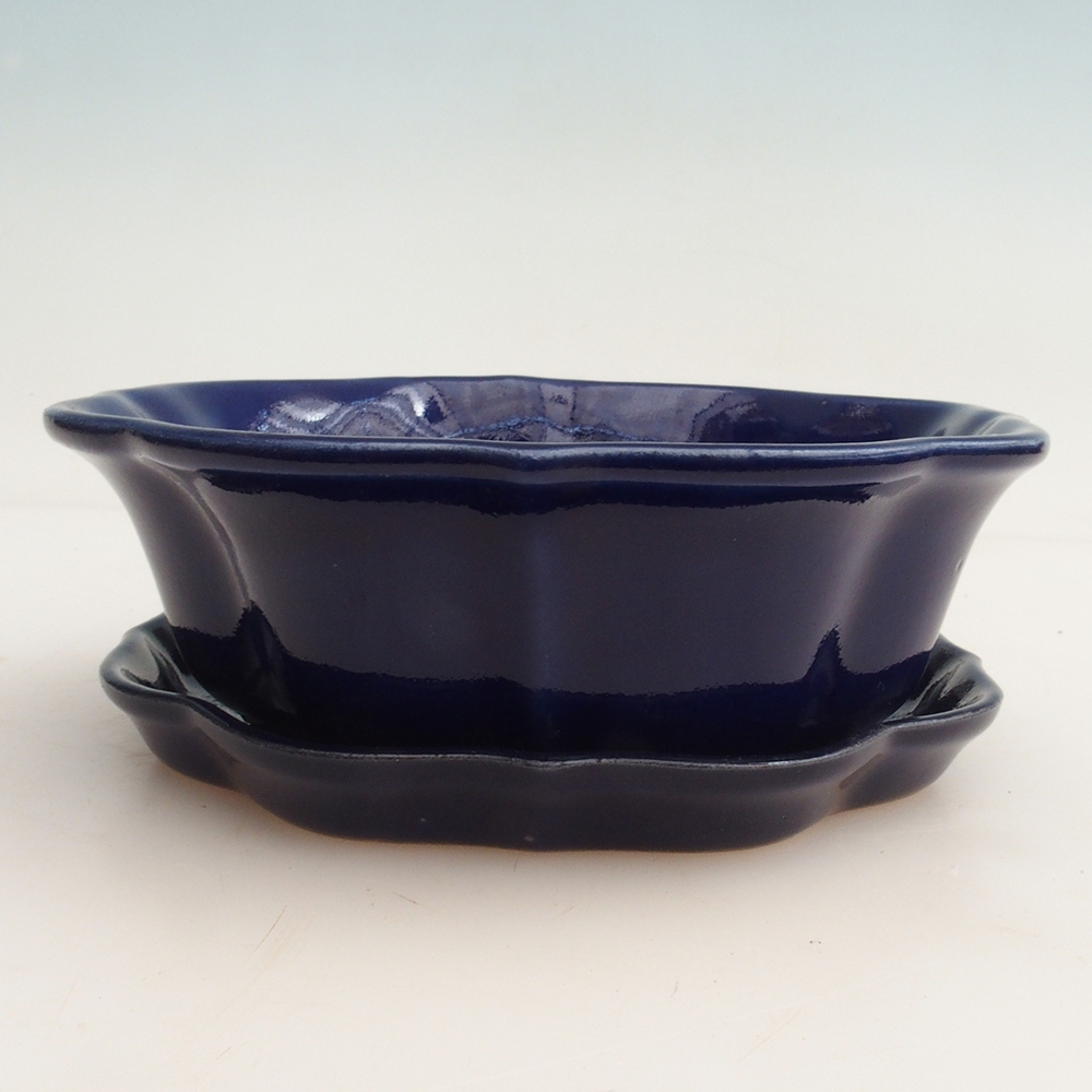 Bol Bonsaï + soucoupe H06 - 14,5 x 14,5 x 5 cm.