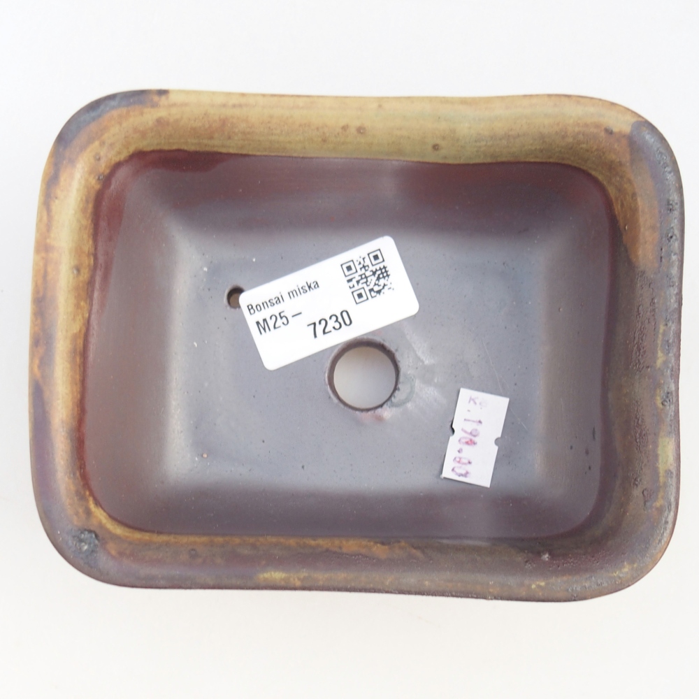 Bol à bonsaï en céramique 13 x 10 x 5,5 cm, brun