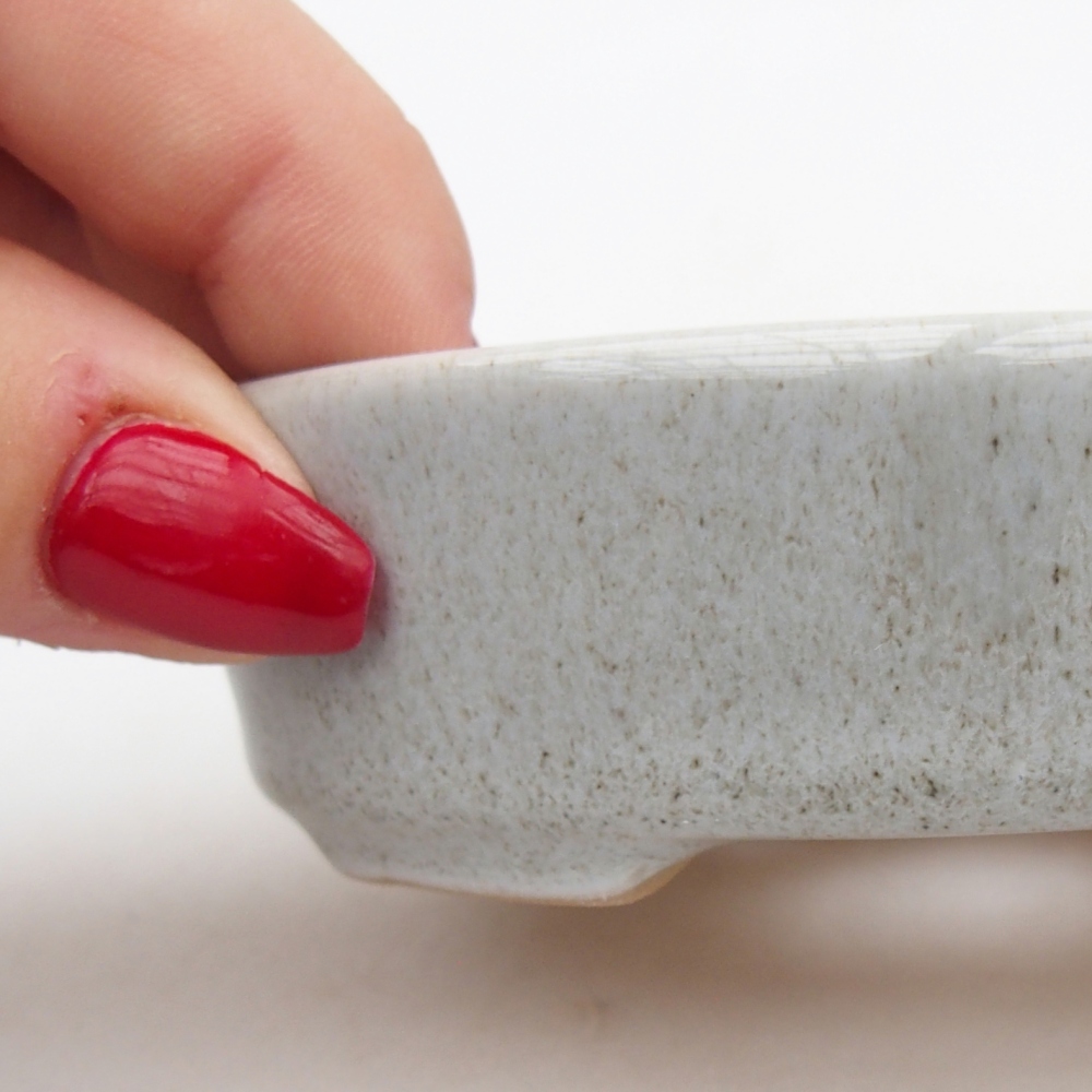 Bol à bonsaï en céramique 9,5 x 8 x 3 cm, gris