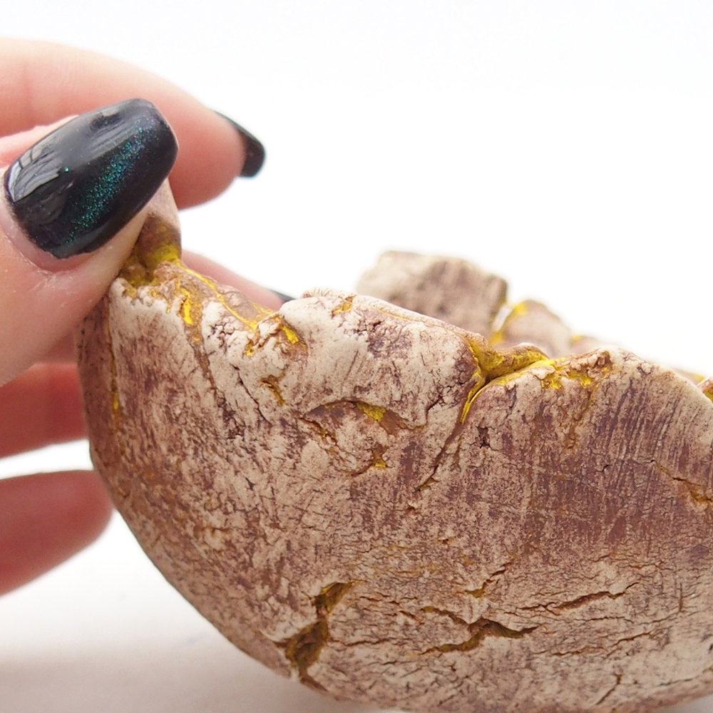 Coquille en céramique 9 x 9 x 5,5 cm , jaune