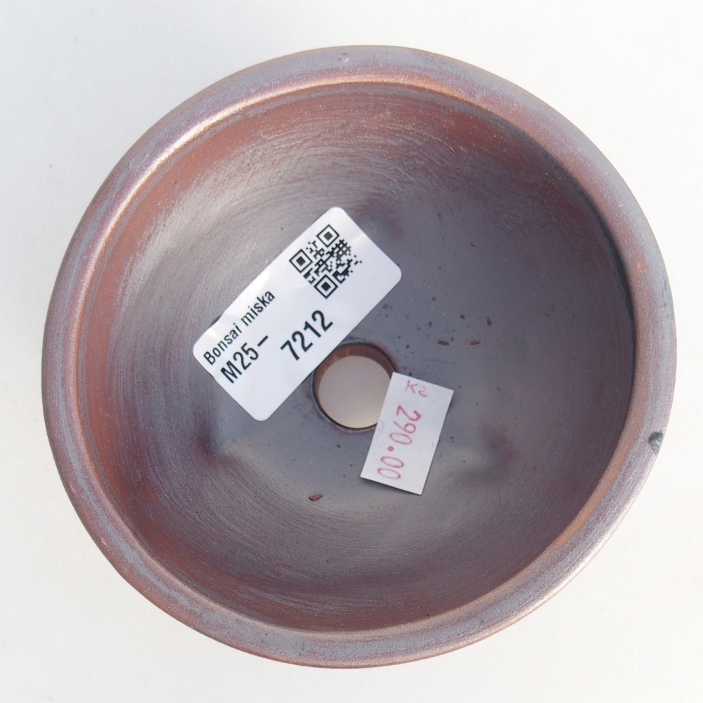 Bol à bonsaï en céramique 10 x 10 x 5 cm, couleur métal