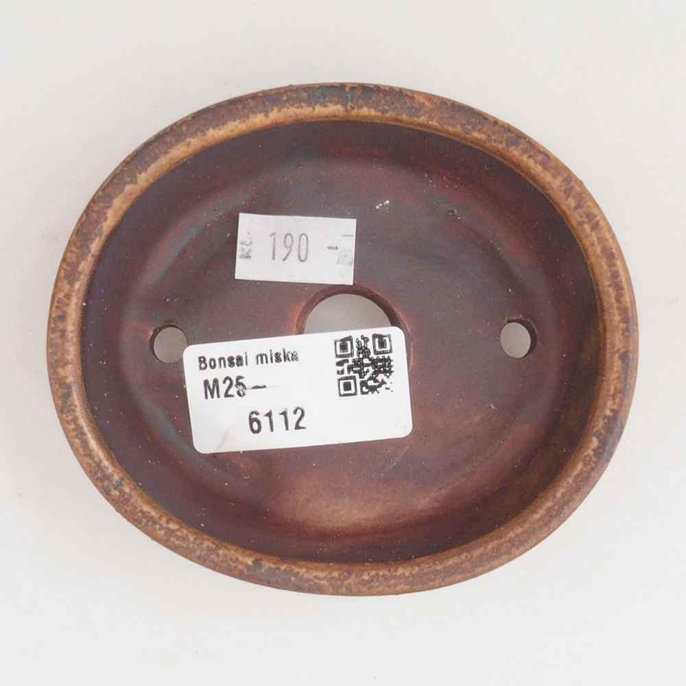 Bol à bonsaï en céramique 10 x 8,5 x 4 cm, brun