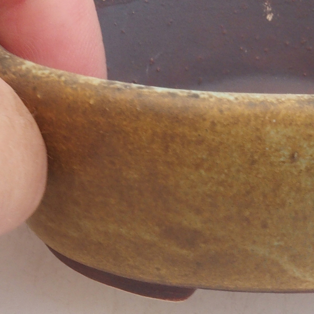 Bol à bonsaï en céramique 10 x 8,5 x 4 cm, brun