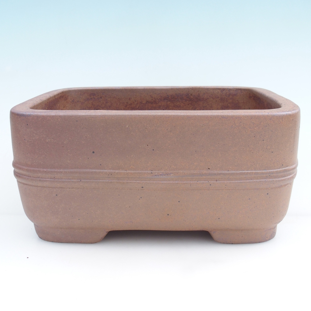 Bol à bonsaï en céramique 26 x 20,5 x 12 cm, brun