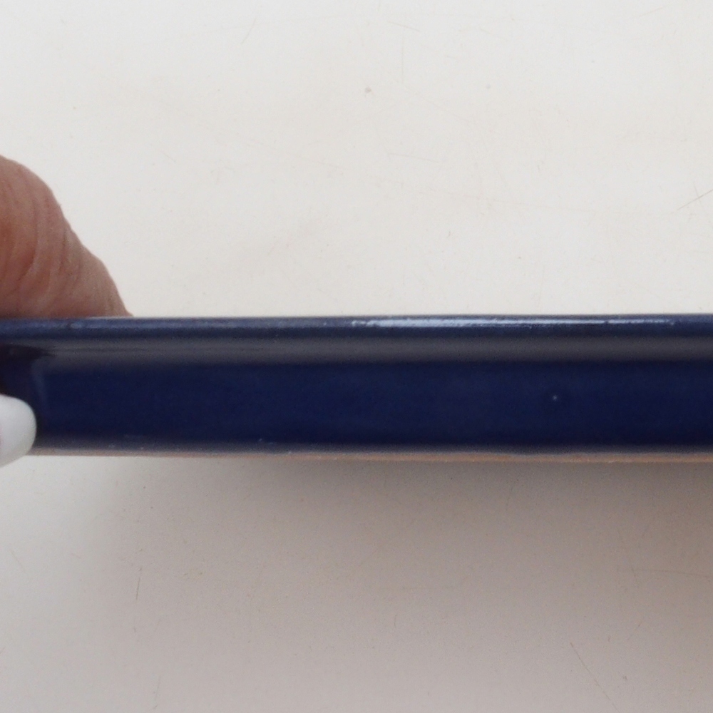 Bol en céramique H08 - 22,5 x 16 x 1 cm - bleu