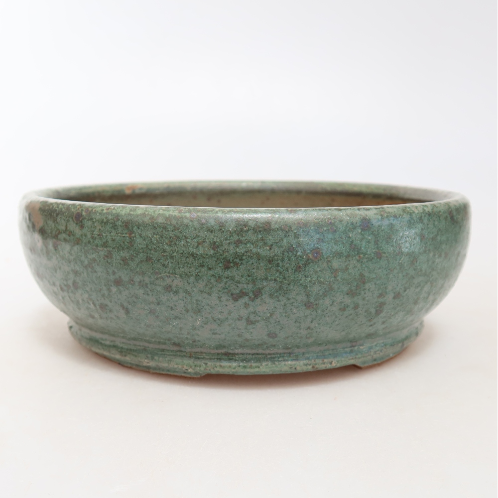 Bol à bonsaï en céramique 15 x 15 x 5 cm, vert