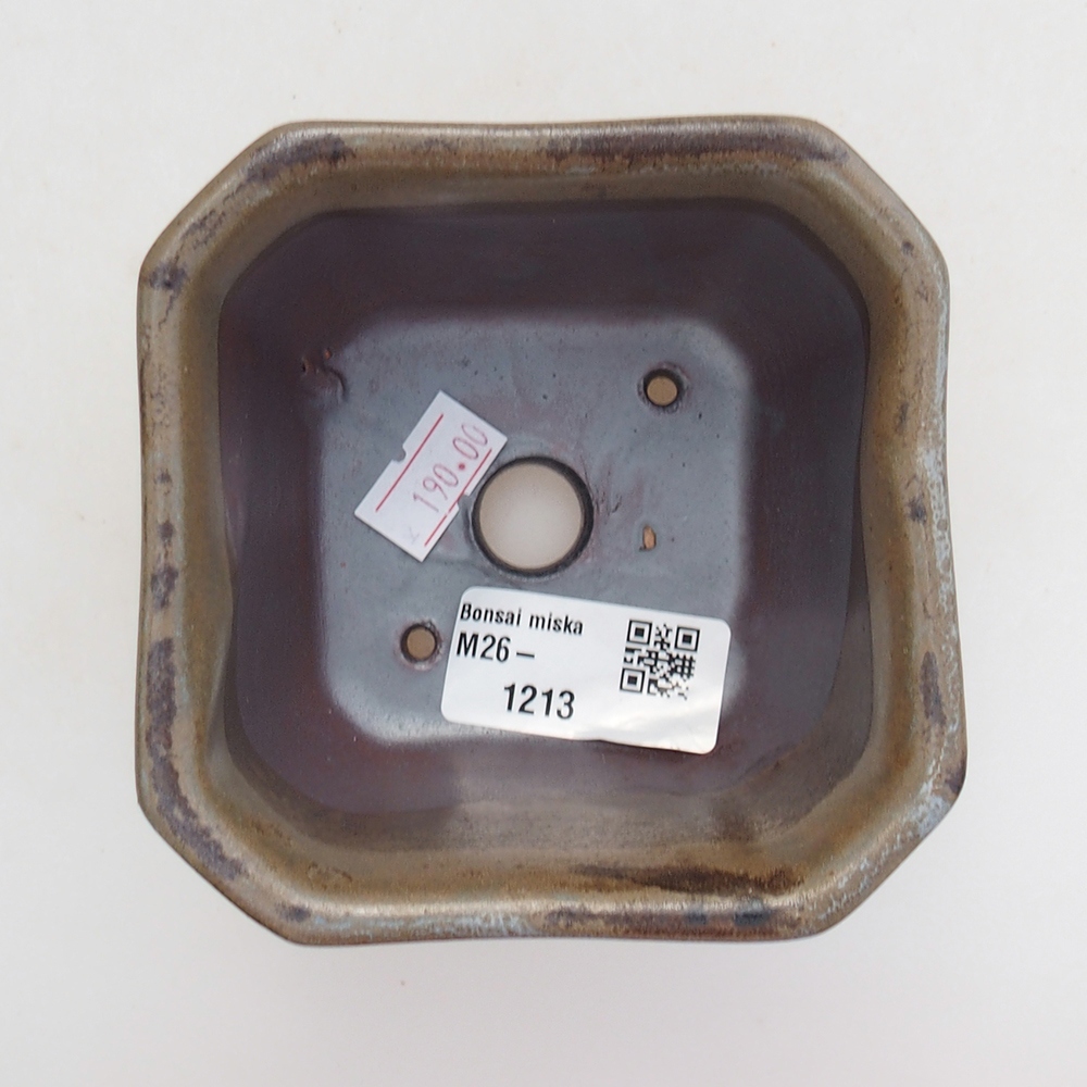 Bol à bonsaï en céramique 10 x 10 x 6 cm, gris