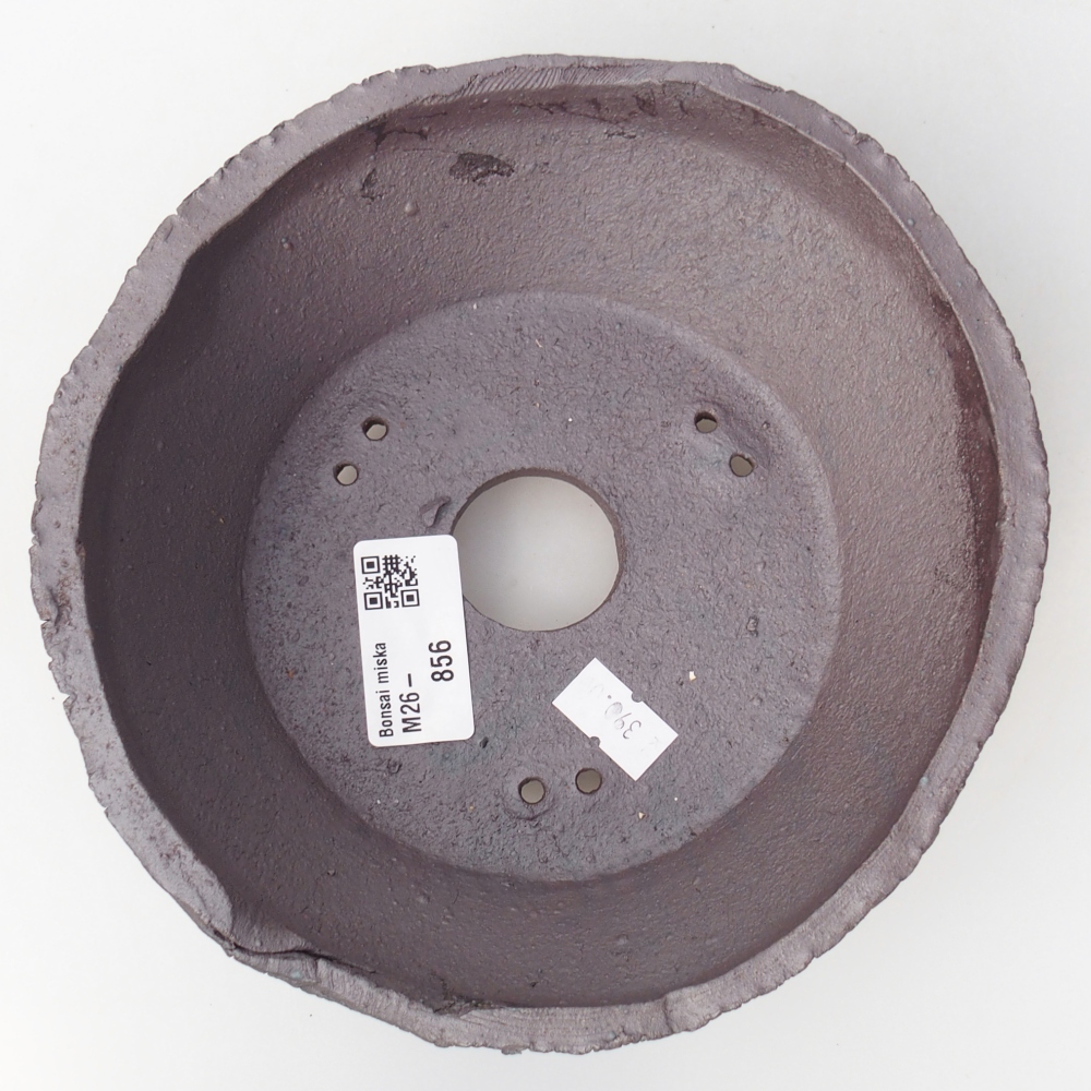 Bol à bonsaï en céramique 17 x 16,5 x 6 cm, couleur métal