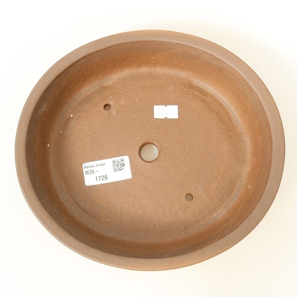 Pot à bonsaï en céramique 21 x 19 x 5 cm, couleur marron