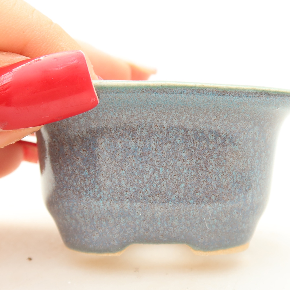 Pot à bonsaï en céramique 6 x 5 x 3 cm, couleur grise
