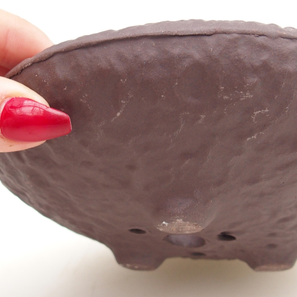 Coquille en céramique 14 x 14 x 4 cm , couleur marron