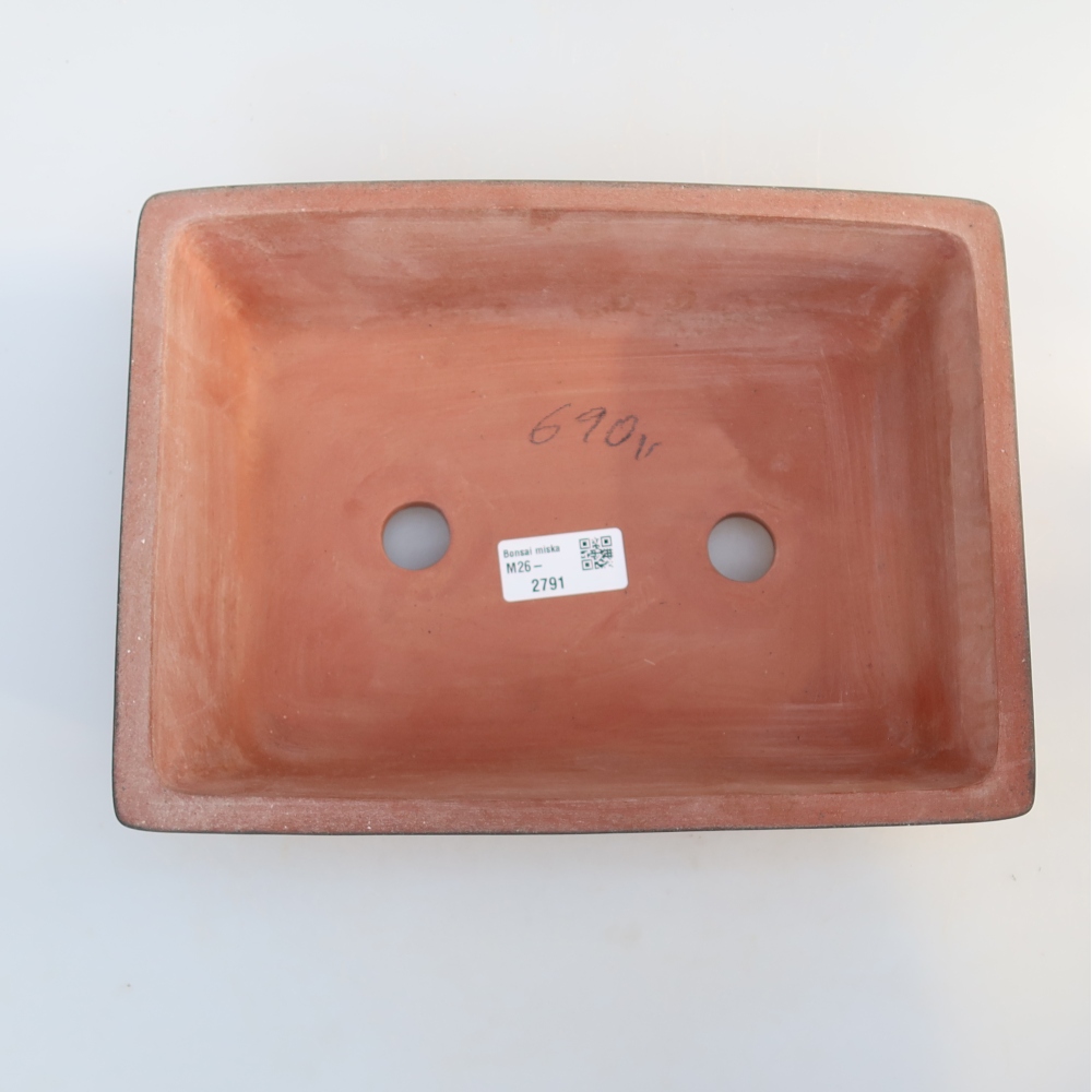 Bol en céramique  25,5 x 19 x 7 cm , couleur brique