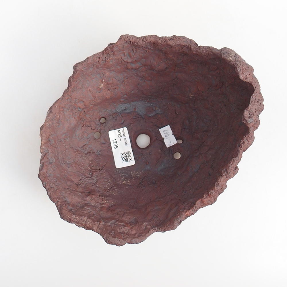 Coquille en céramique 19 x 17 x 16 cm , couleur marron