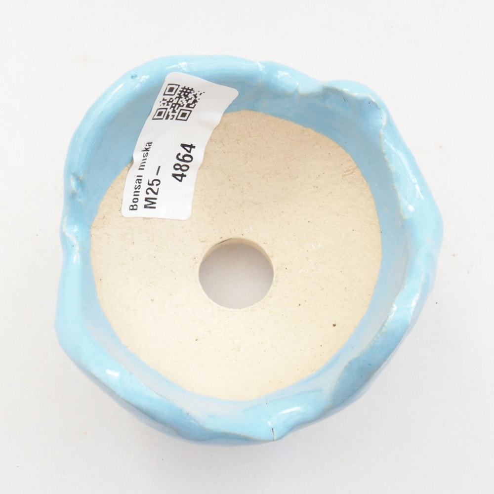 Coquille en céramique 7 x 7 x 6 cm , couleur bleu