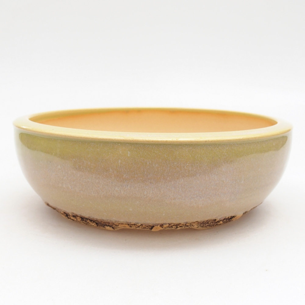 Bol à bonsaï en céramique 18 x 18 x 6 cm, vert