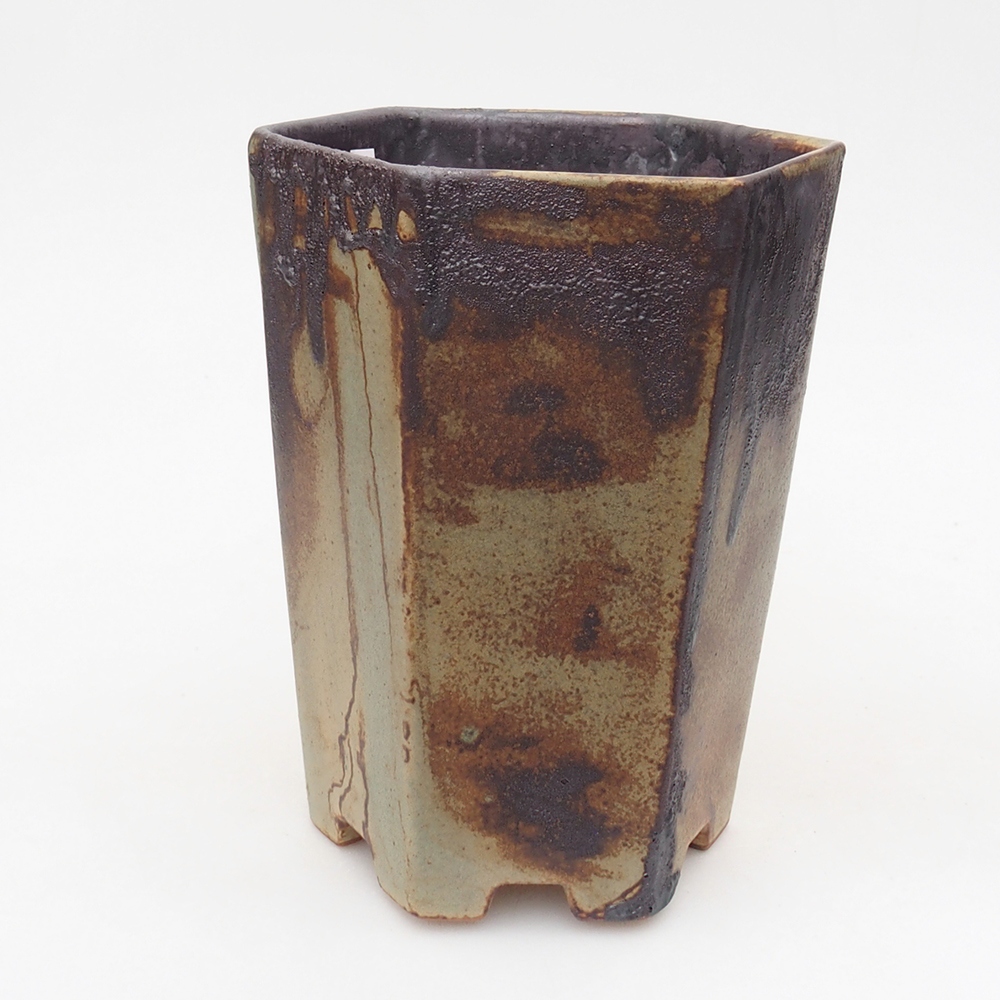 Bol à bonsaï en céramique 13 x 11,5 x 17 cm, vert