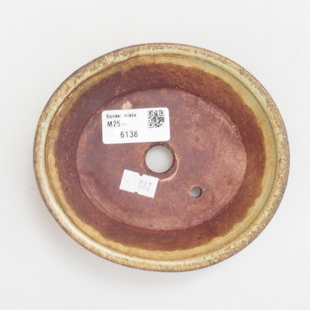 Bol à bonsaï en céramique 10 x 8,5 x 4 cm, brun