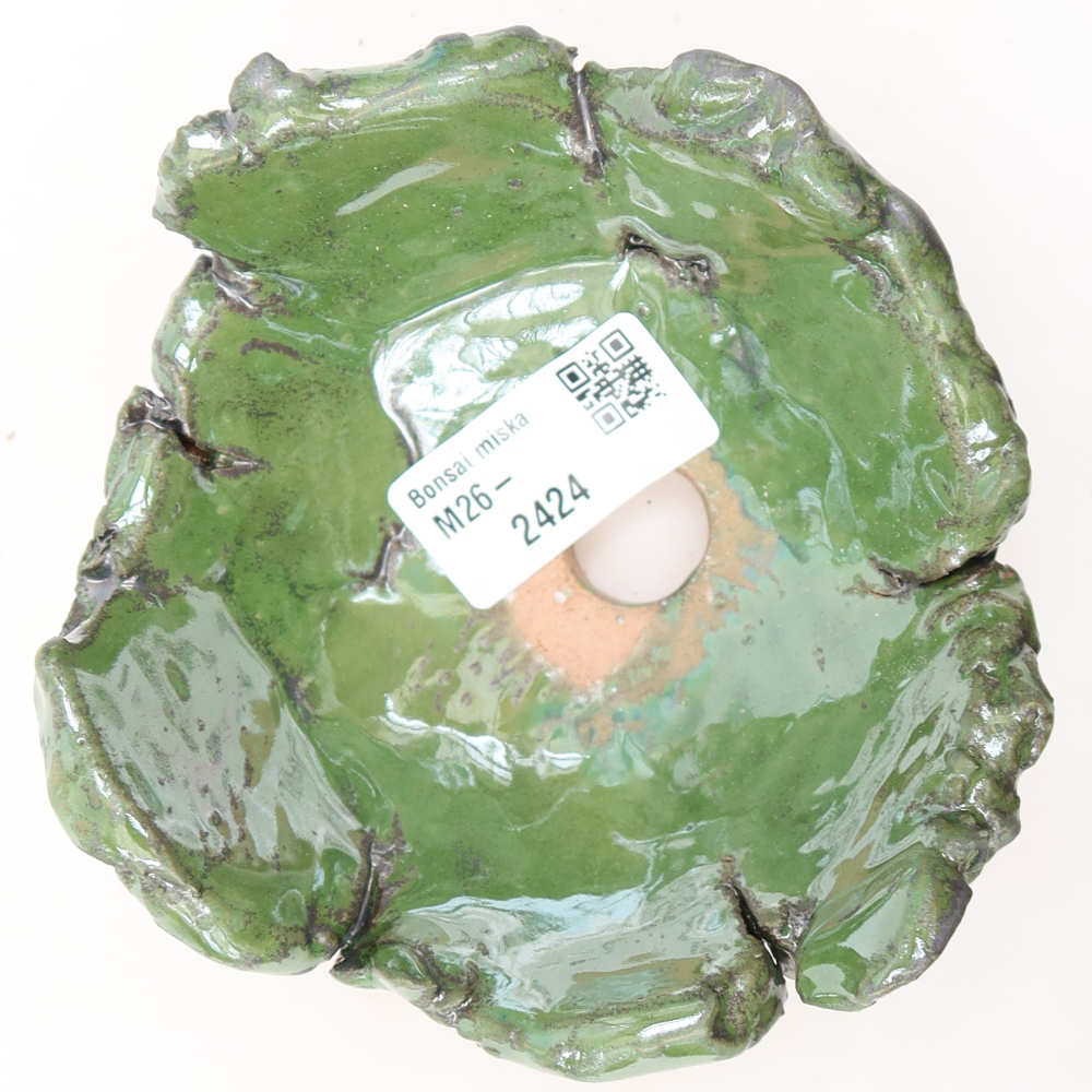 Coquille en céramique  12 x 11 x 6,5 cm, couleur verte