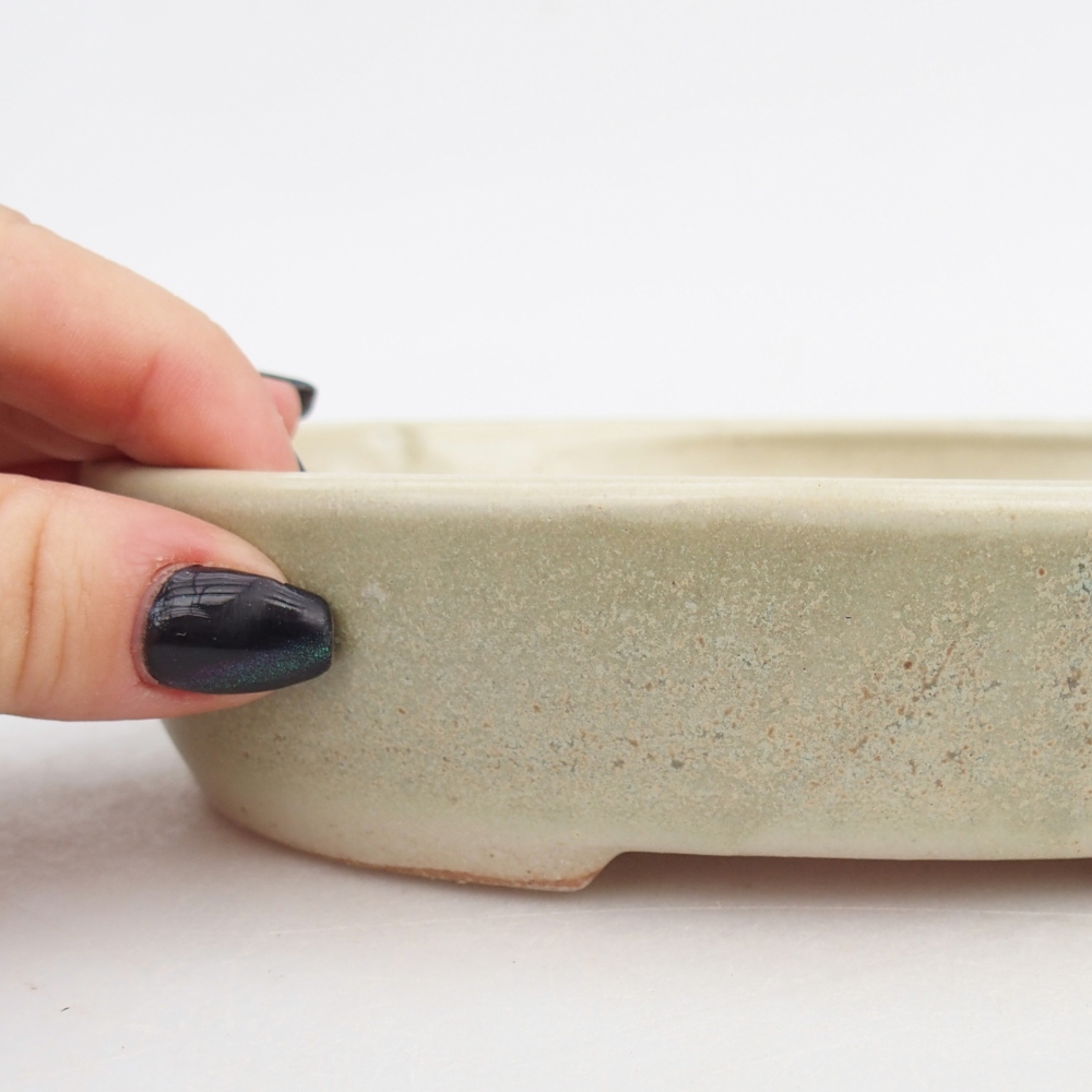 Bol à bonsaï en céramique 17 x 14 x 4 cm, vert