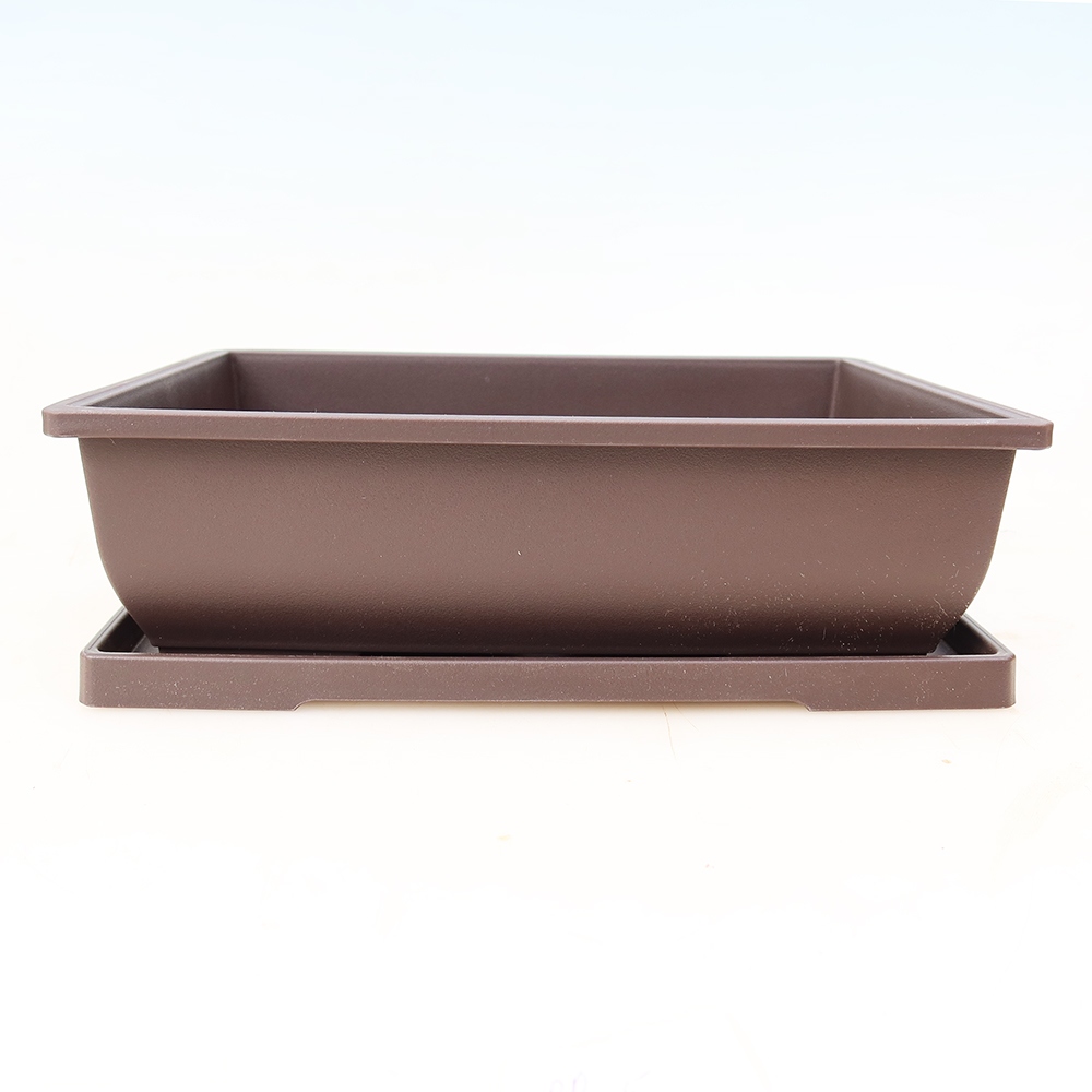 Pot à bonsaï + soucoupe en plastique MP-5 - 28 x 21 x 9 cm