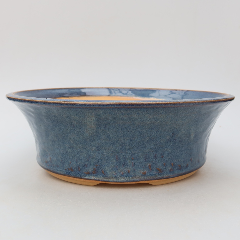 Bol à bonsaï en céramique 26 x 26 x 8,5 cm, couleur bleu
