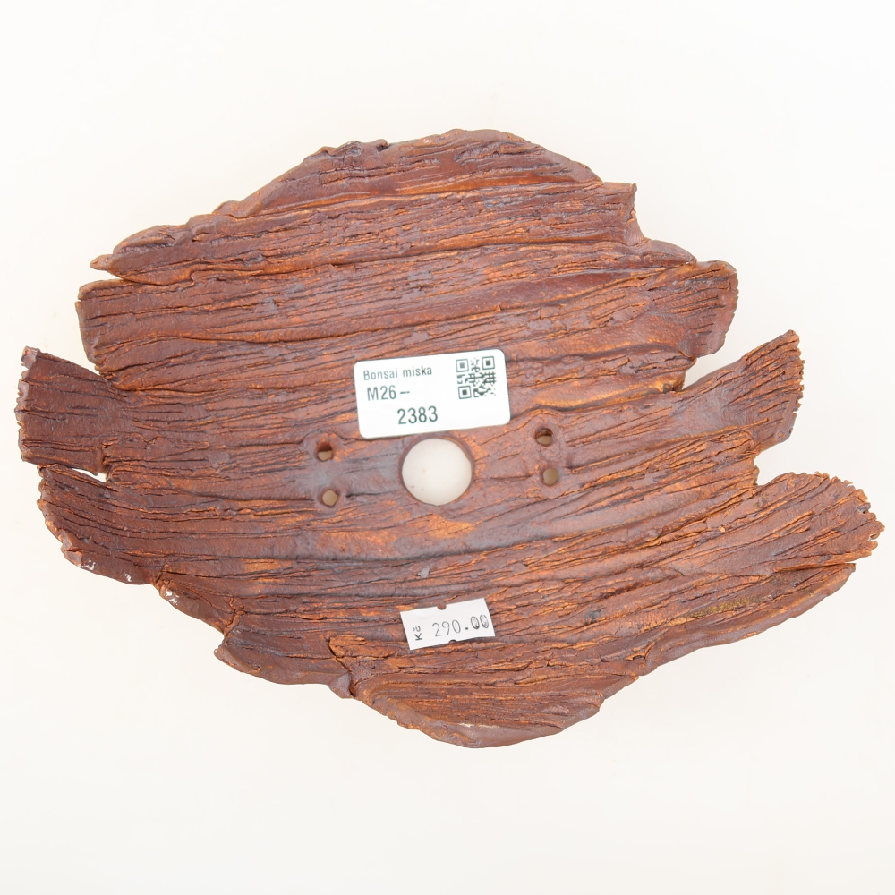 Coquille en céramique  19 x 14 x 7 cm, couleur marron