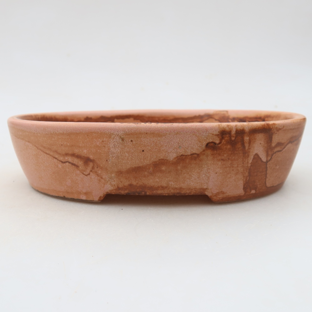 Bol à bonsaï en céramique 17 x 14 x 4 cm, rose