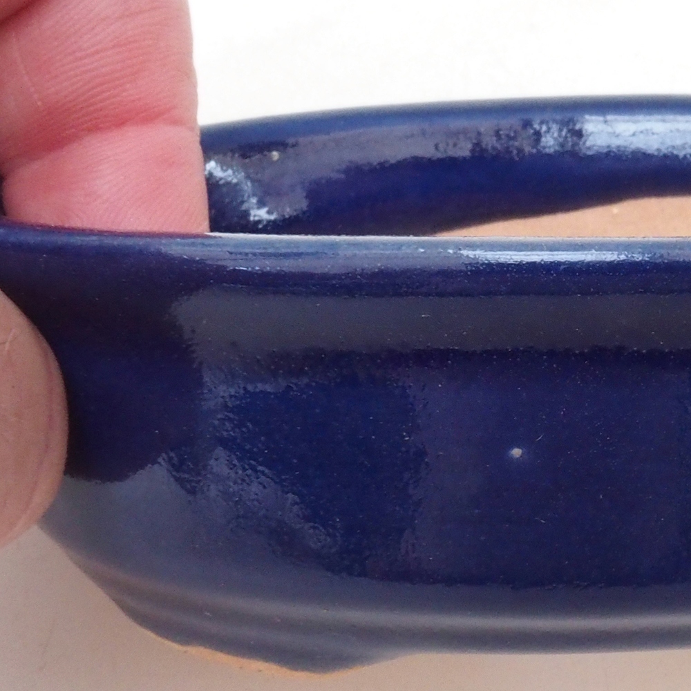 Bol à bonsaï H04 - 10,5 x 7,5 x 3 cm - bleu