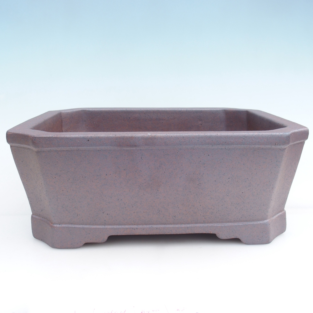 Bol à bonsaï en céramique 33 x 26 x 12,5 cm, couleur métal