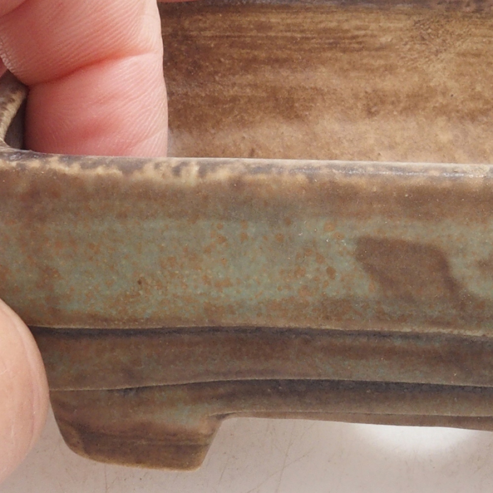 Bol à bonsaï en céramique 10 x 8,5 x 4 cm, brun